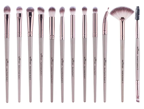 12 eye shadow brush nose shadow high light repair capacity shadow eyebrow brush portable novice makeup brush set