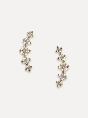 14K Diamond Graduated Studs