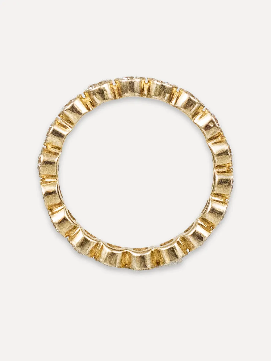 14K Round Bezel Eternity Ring - Diamond