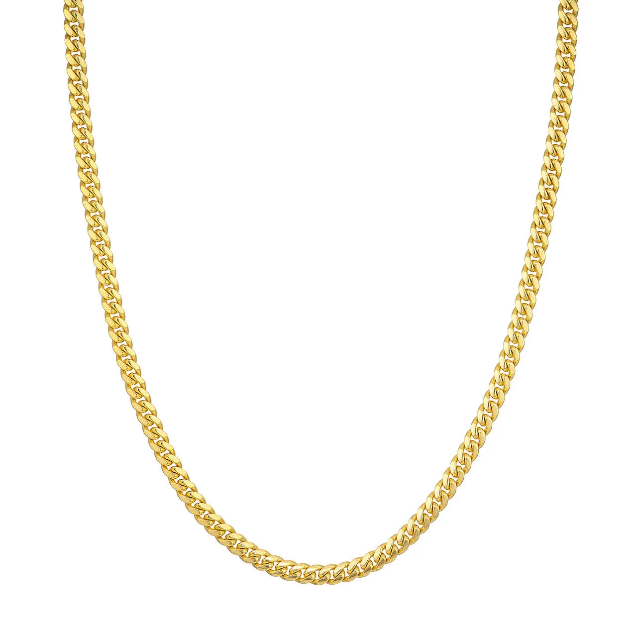 14K Yellow 5 mm Miami Cuban Curb Chain