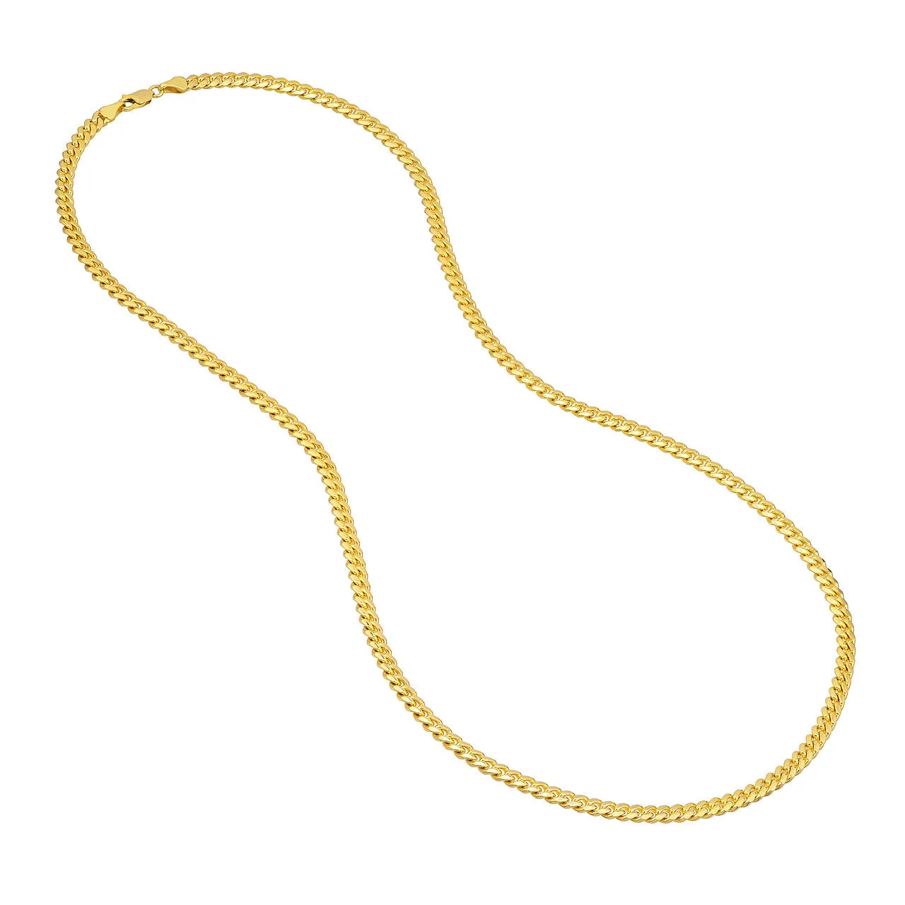 14K Yellow 5 mm Miami Cuban Curb Chain