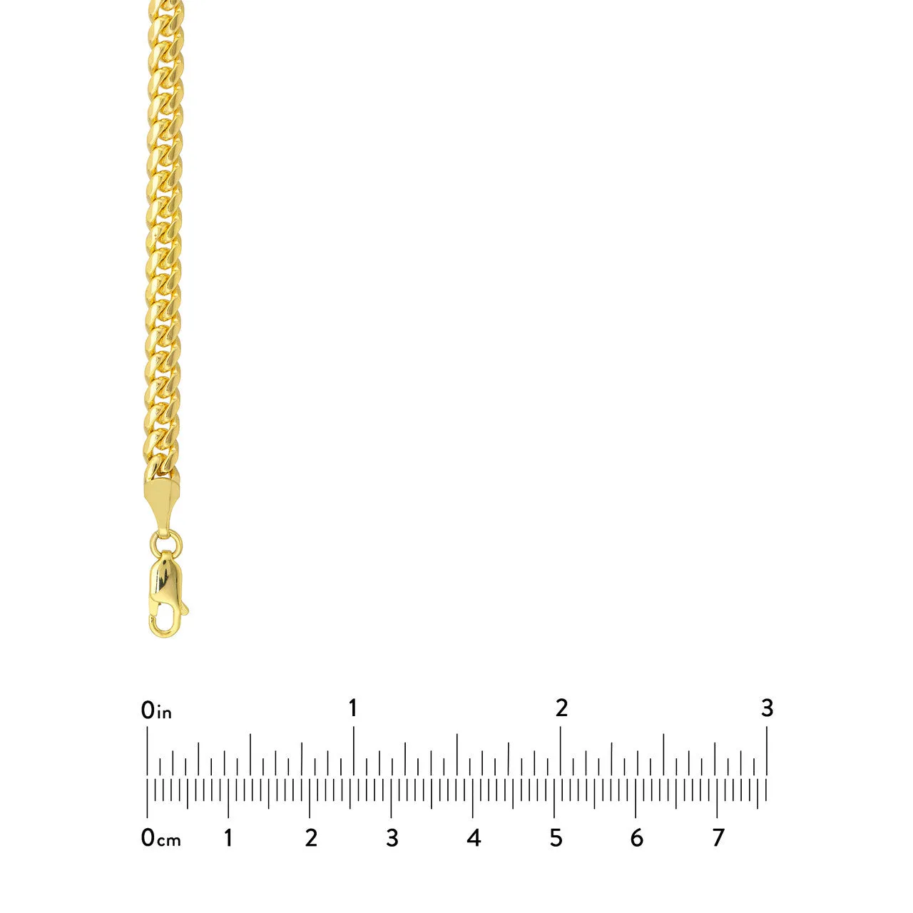 14K Yellow 5 mm Miami Cuban Curb Chain