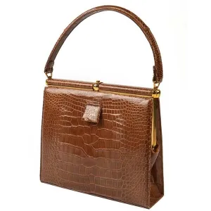 1960's Lucille de Paris Framed Alligator Handbag