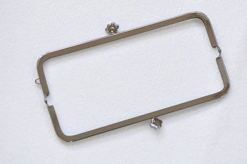 19cm ( 7 1/2") Gunmental Purse Frame Clutch Purse Frame 19cm ( 7 1/2")