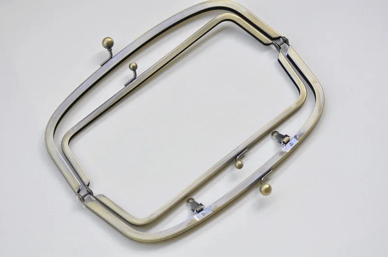 21.5cm( 8 1/2") Brushed Brass Double Purse Frame Bag Hanger High Quality