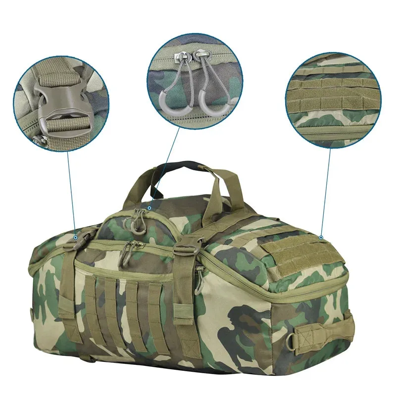 3-Way Tactical Duffel Backpack 35L 50L 80L Hiking Camping Travel Bag