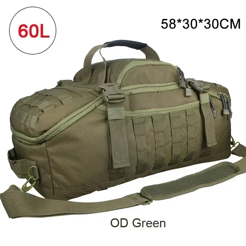 3-Way Tactical Duffel Backpack 35L 50L 80L Hiking Camping Travel Bag