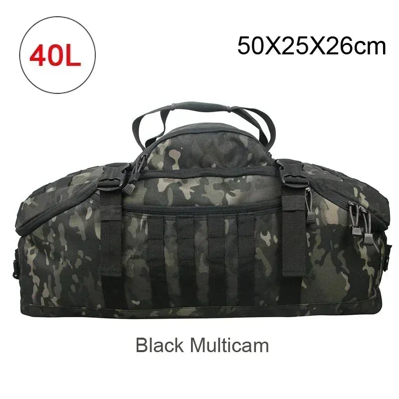 3-Way Tactical Duffel Backpack 35L 50L 80L Hiking Camping Travel Bag