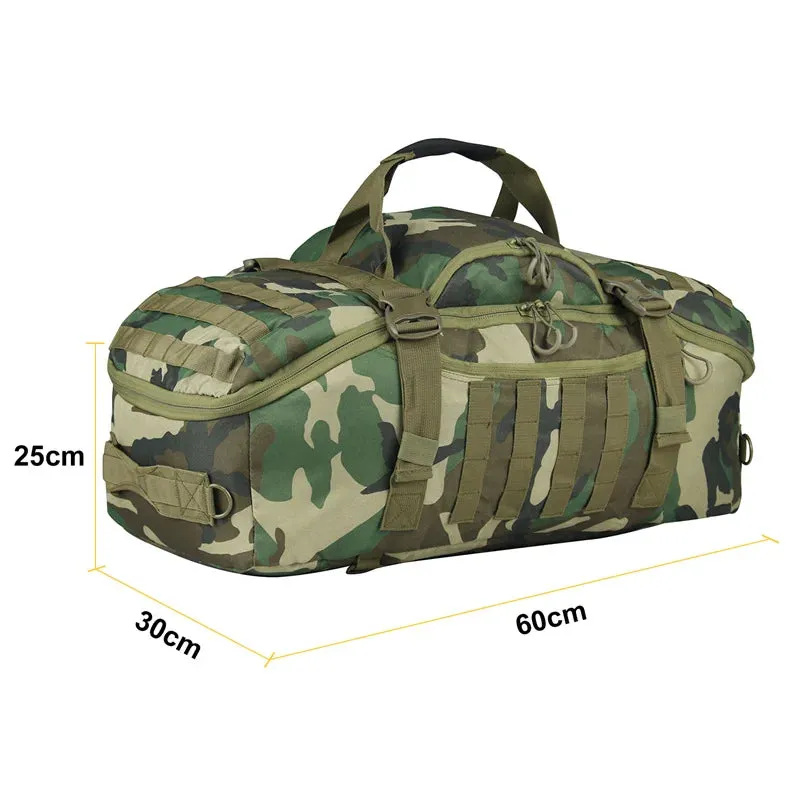 3-Way Tactical Duffel Backpack 35L 50L 80L Hiking Camping Travel Bag