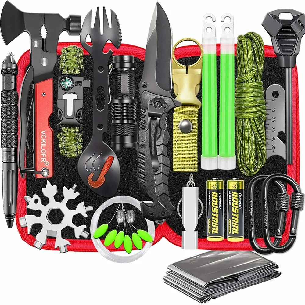 32-in-1 Emergency Survival Kit, Tactical, Durable, Waterproof