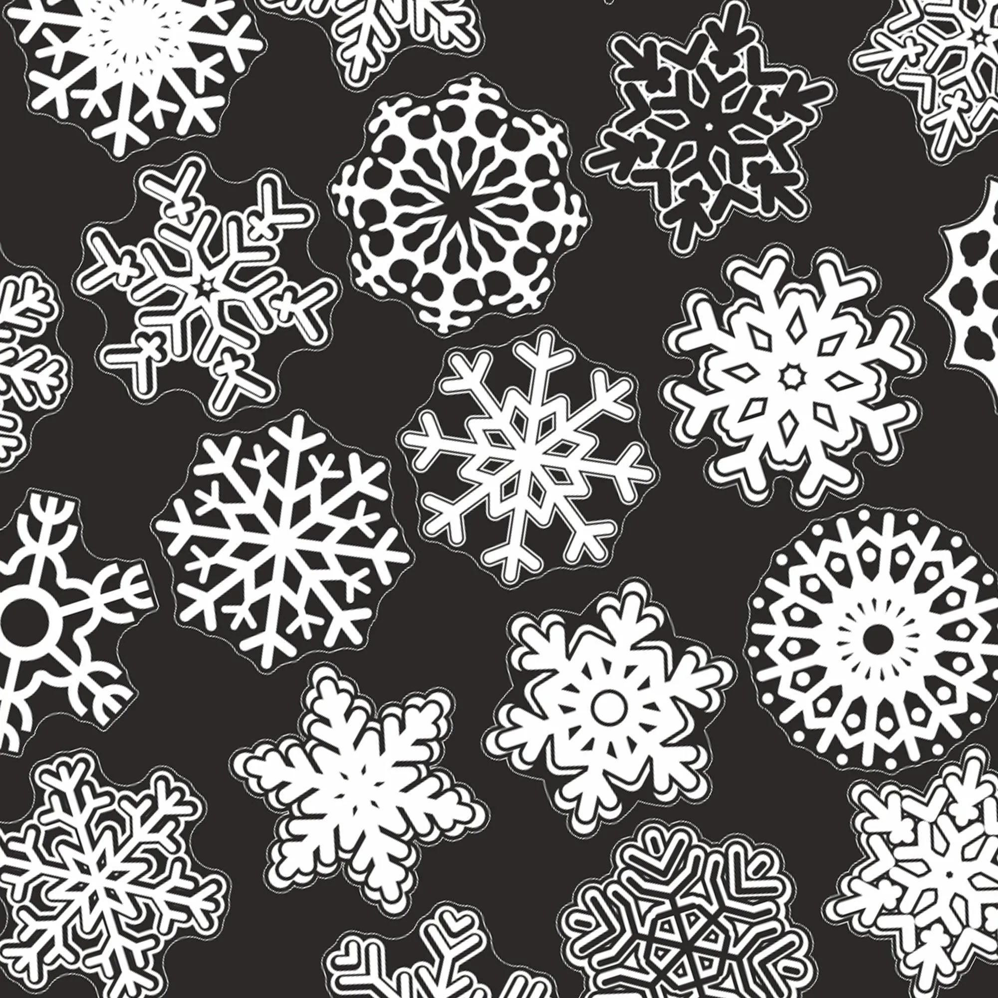 40 Unique 150mm Diameter Snowflakes