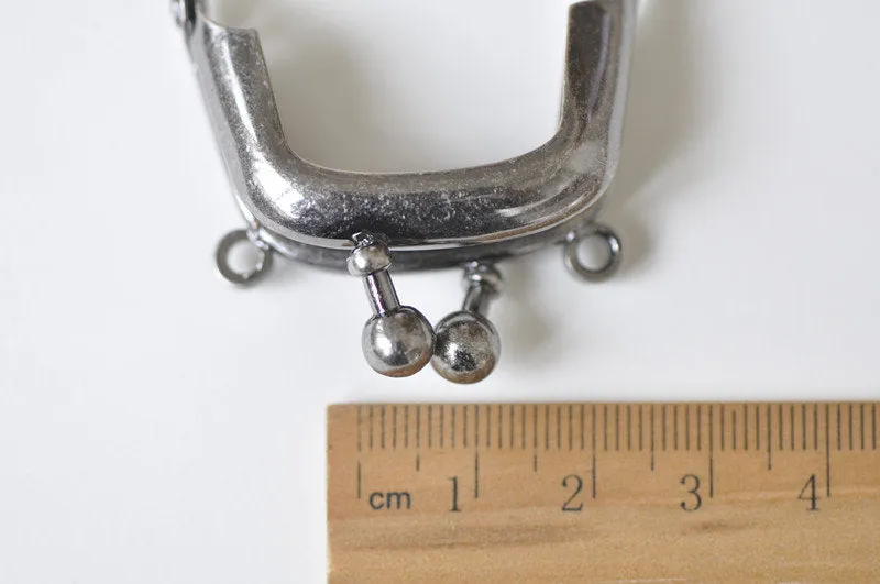 4cm (1 1/2") Retro Gunmetal Mini Purse Frame Coin Purse Frame With Two Loops