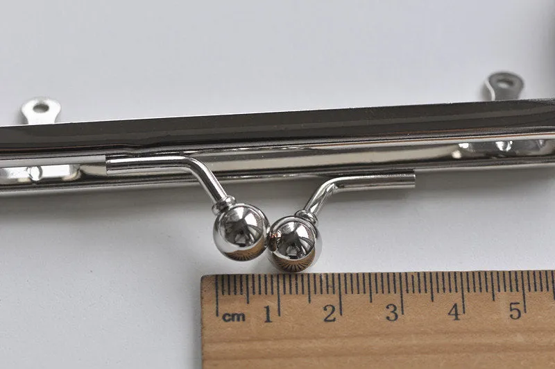 5" (13cm) Silver Purse Frame  Metal Handle Purse Frame 13cm x 5cm ( 5"x2")