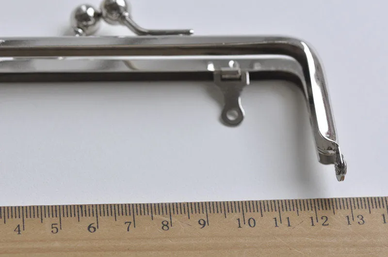 5" (13cm) Silver Purse Frame  Metal Handle Purse Frame 13cm x 5cm ( 5"x2")