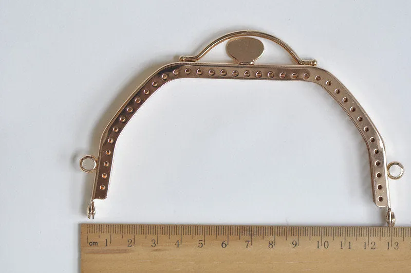 5" Purse Frame Wedding Bag Clutch Sewing Purse Frame Light Gold And Bronze 13cm