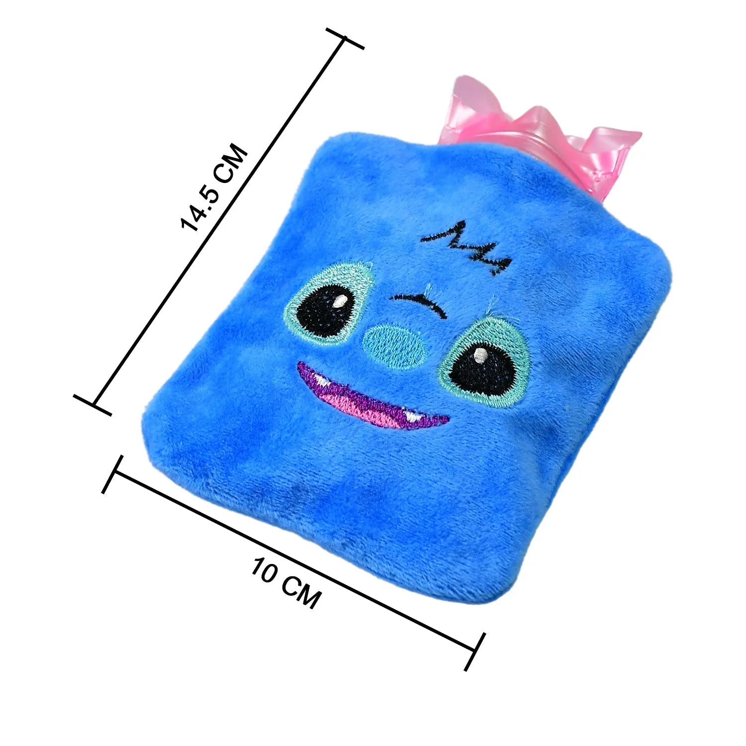 6512 Blue Stitch small Hot Water Bag with Cover for Pain Relief, Neck, Shoulder Pain and Hand, Feet Warmer, Menstrual Cramps.