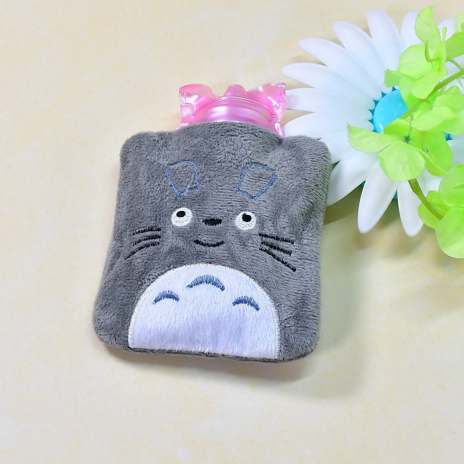 6531 Totoro Cartoon Hot Water Bag small Hot Water Bag with Cover for Pain Relief, Neck, Shoulder Pain and Hand, Feet Warmer, Menstrual Cramps.