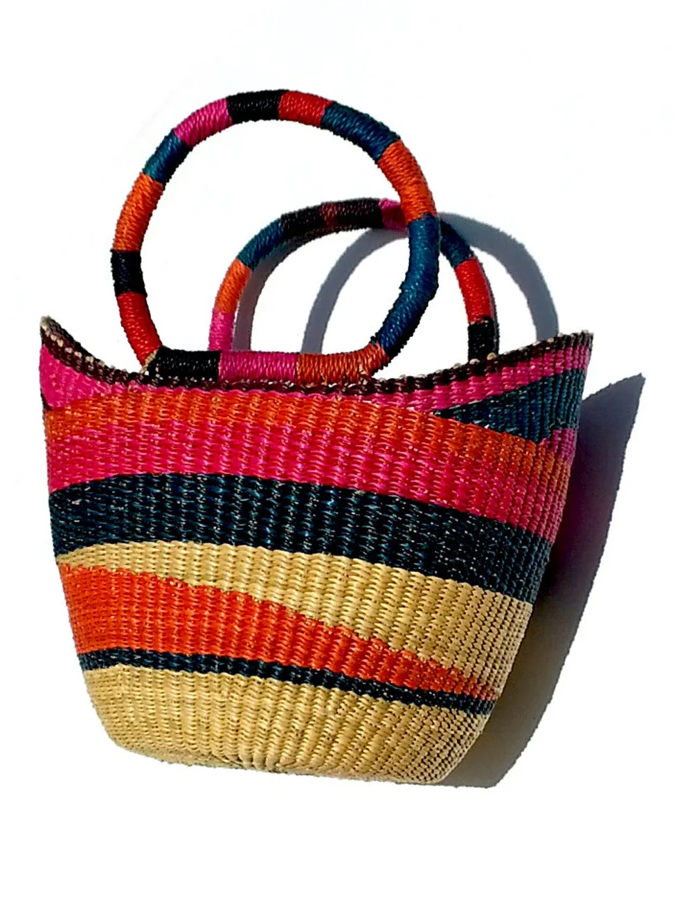 African Market Tote Bag Multistripe