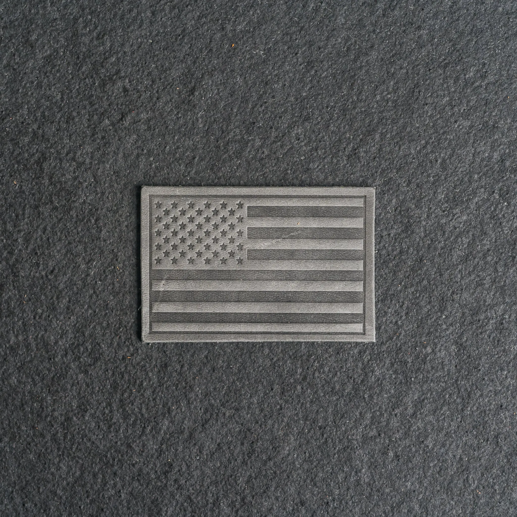 American Flag Leather Patches with optional Velcro added