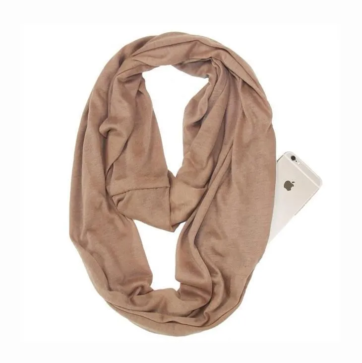 Anti Theft Scarf with Pocket