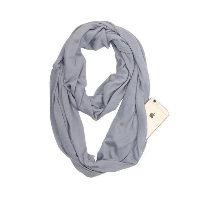 Anti Theft Scarf with Pocket