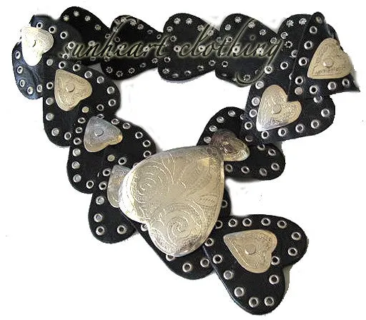 Authentic Moroccan Heart Qualb Leather Belt