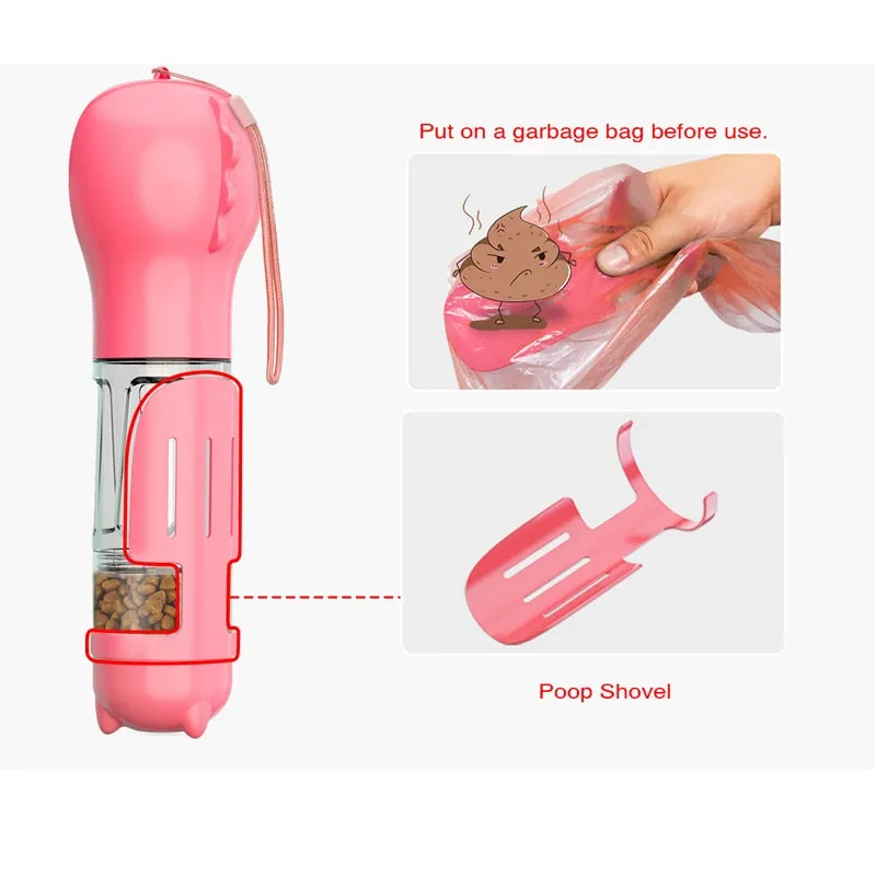 Best Pet Water Bottle Feeder Multifunctional Dog Water Bottle 3 In 1 Leak Proof