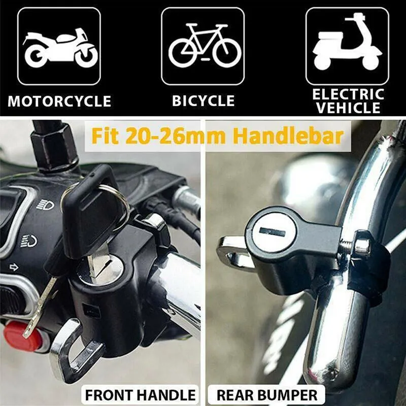 Bicycle Lock Mountain Bike Lock Anti-theft Portable Alloy Security Steel Chain Motorcycle Helmet Anti-theft Lock Safety Padlock