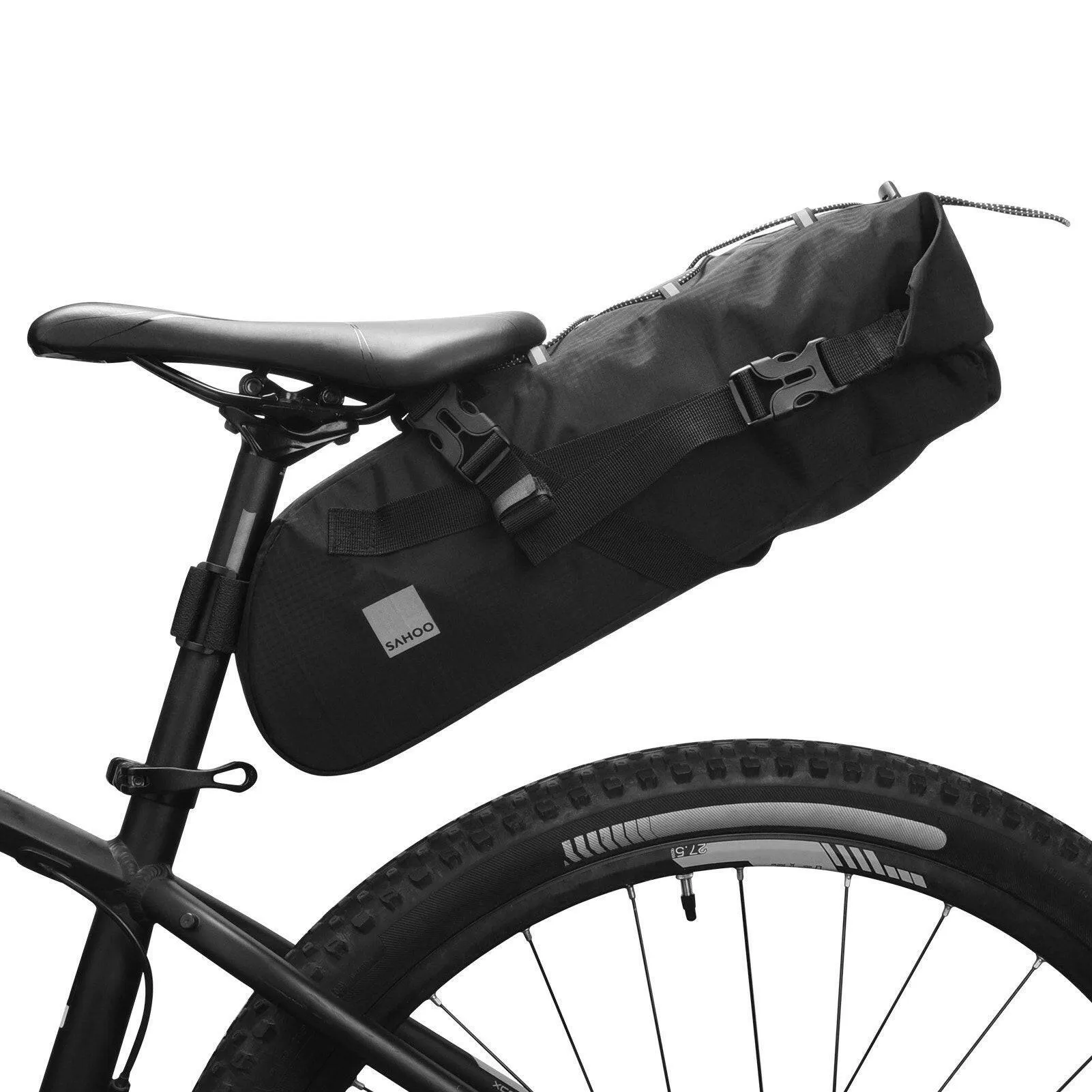 Bicycle Saddle Bag Waterproof Bicycle Storage Bag Reflective Cycling Rear Seat Post Bag Large Capacity Tail Rear Bag MTB Road Bike Bag