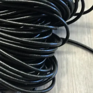 Black Leather Cord 0.5cm per metre