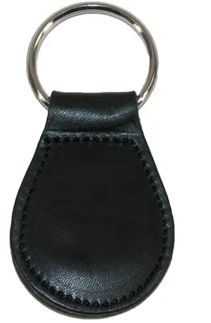 Boston Leather Smooth Leather Tear Drop Key Fob