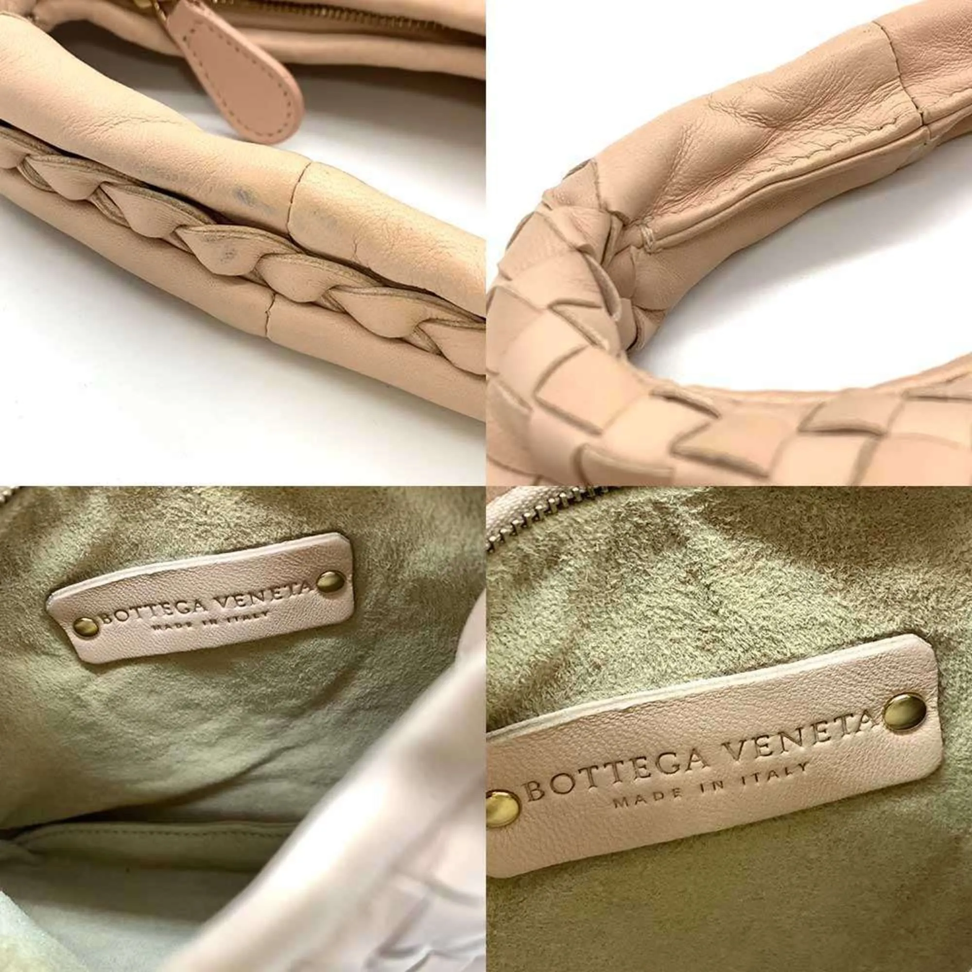 Bottega Veneta Hobo Beige Leather Bag