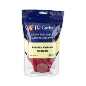 Bottle Seal Wax Beads - Holiday Red (1 lb)