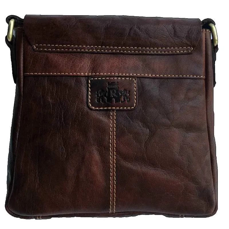 Bronco Cognac Small Half Flap Bag