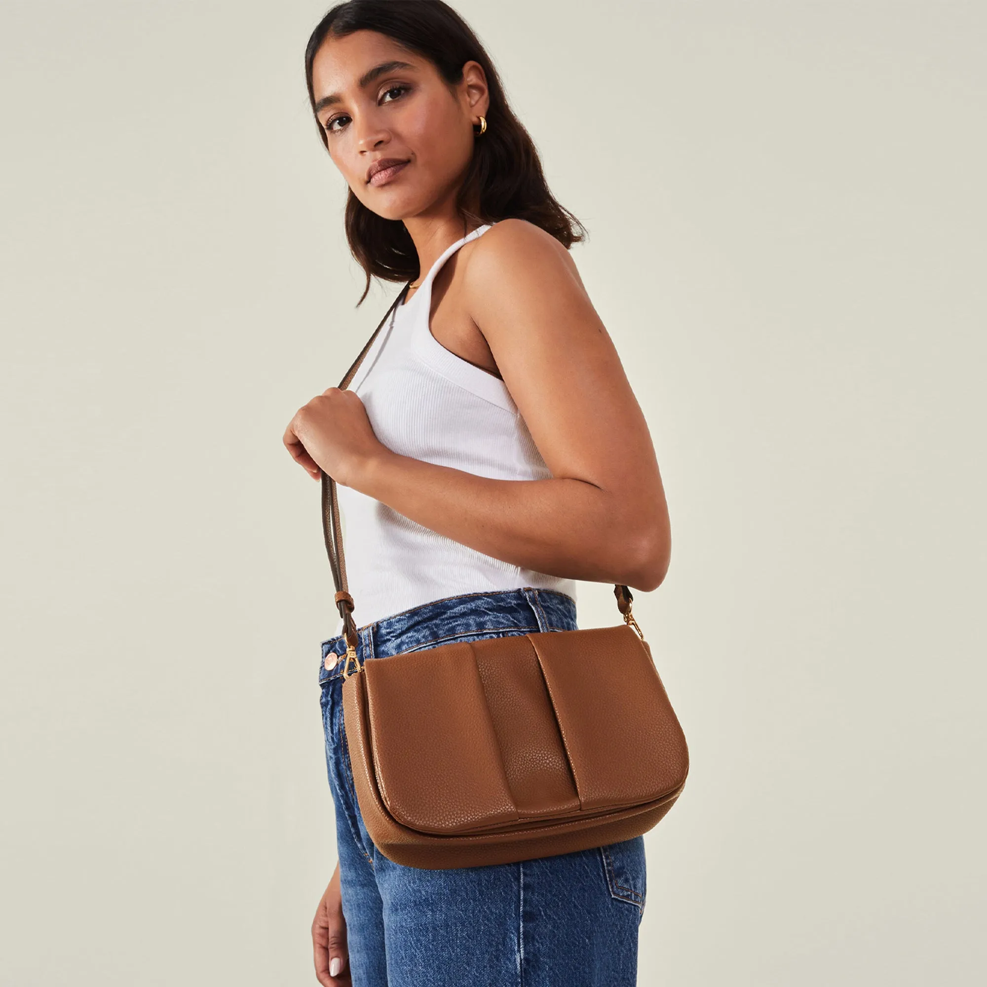 Brown Jemma Fold Sling Bag