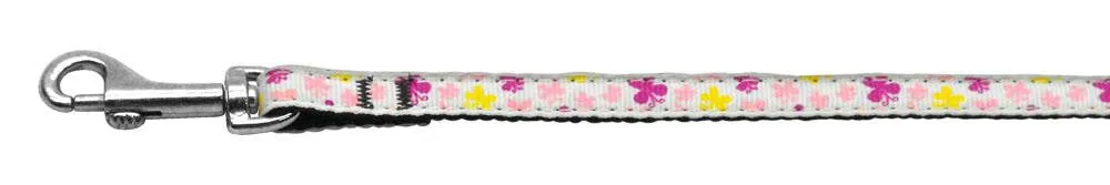 Butterfly Nylon Ribbon Collar White 3-8 wide 6Ft Lsh