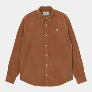 Carhartt WIP Madison Fine Cord Shirt - Rum