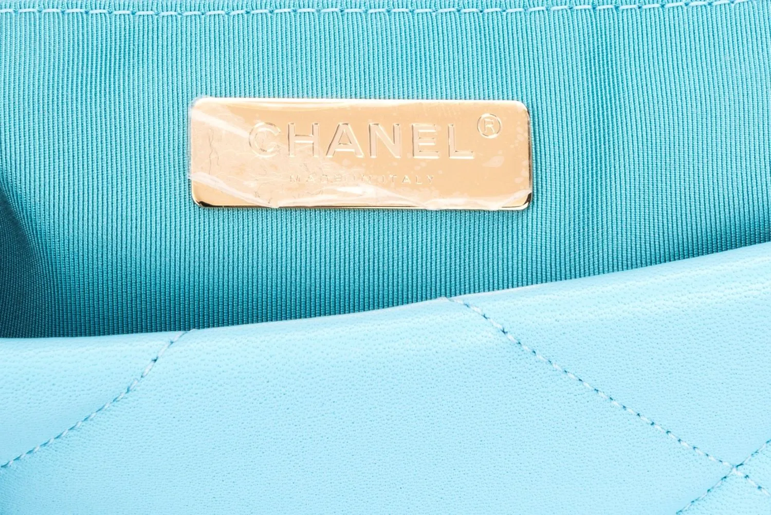 Chanel 19 Flap Bag (3127xxxx) Small Size Pastel Blue Lambskin with Card, Dust Cover & Box