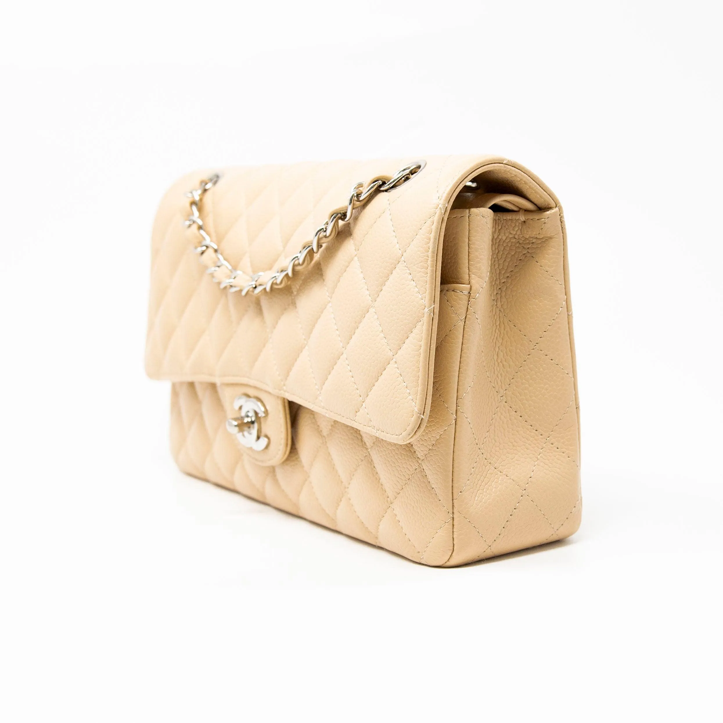 Chanel Beige Medium Classic Flap