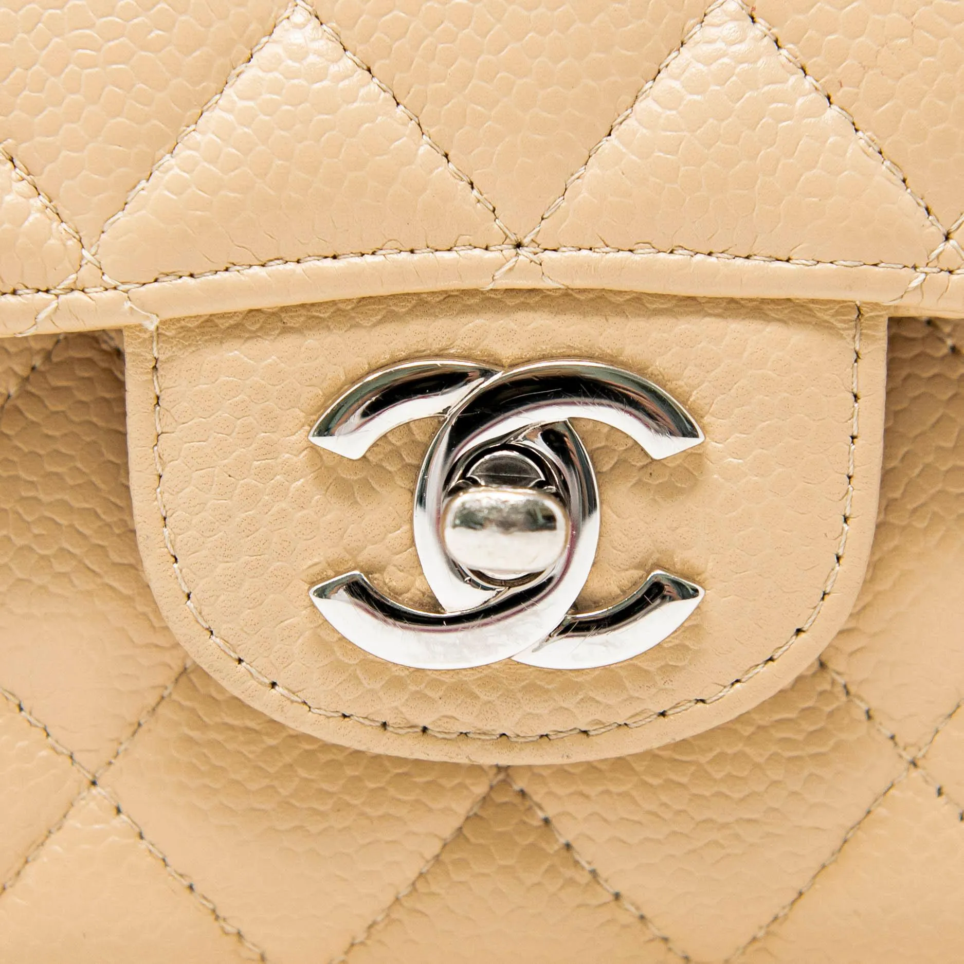 Chanel Beige Medium Classic Flap