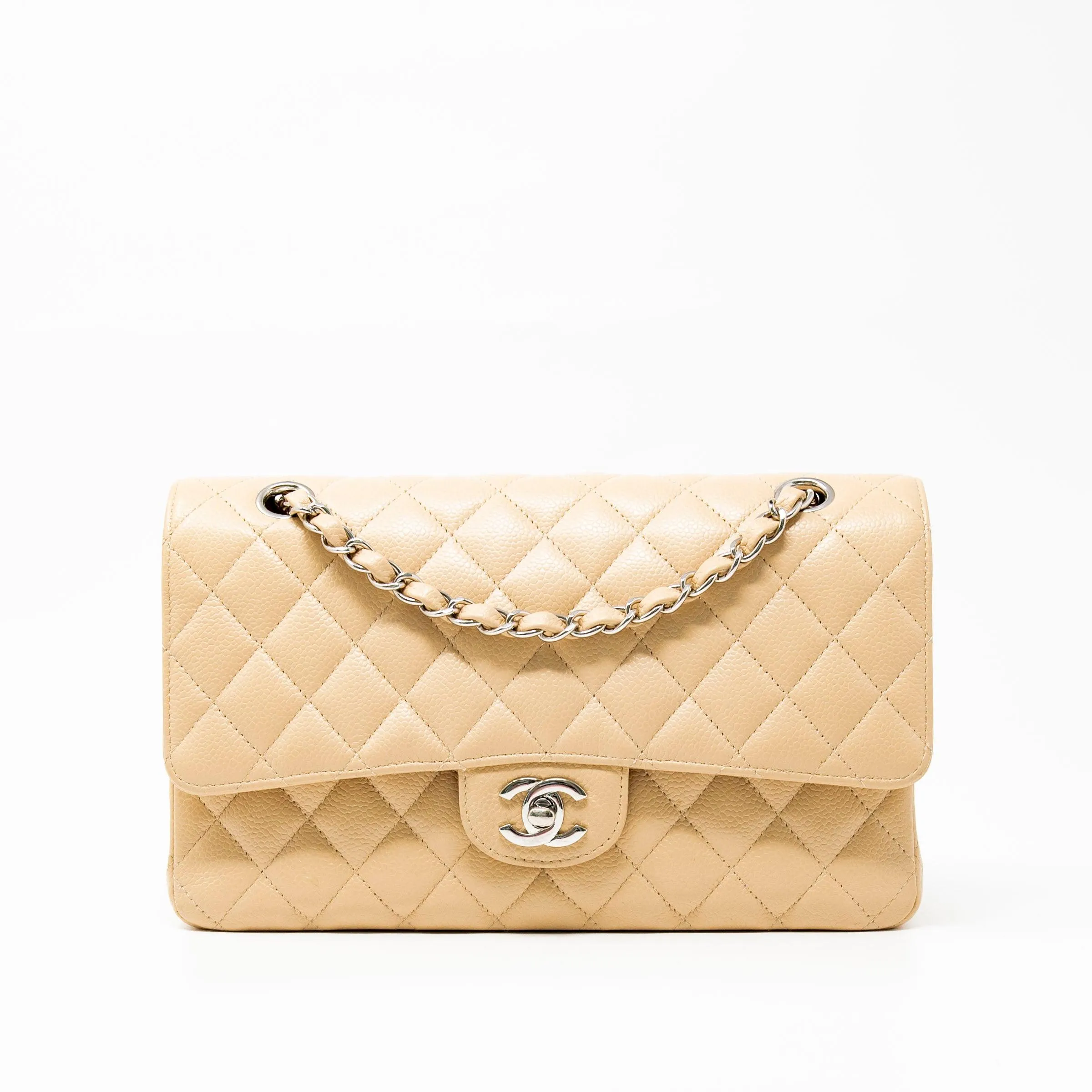 Chanel Beige Medium Classic Flap