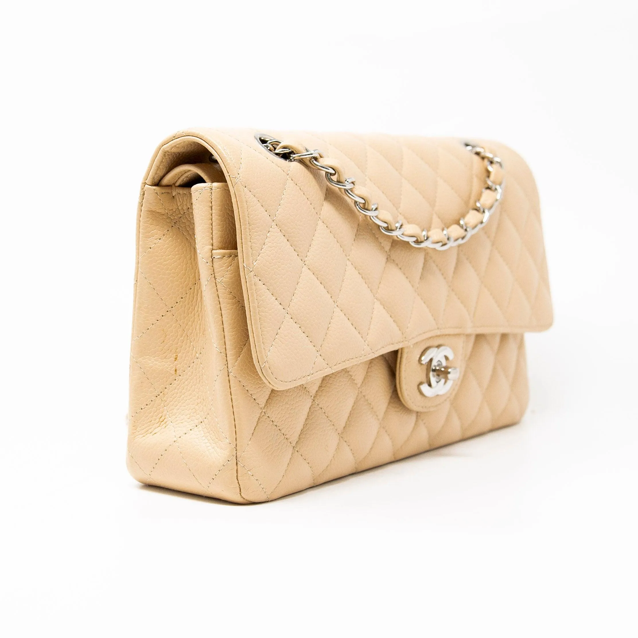 Chanel Beige Medium Classic Flap