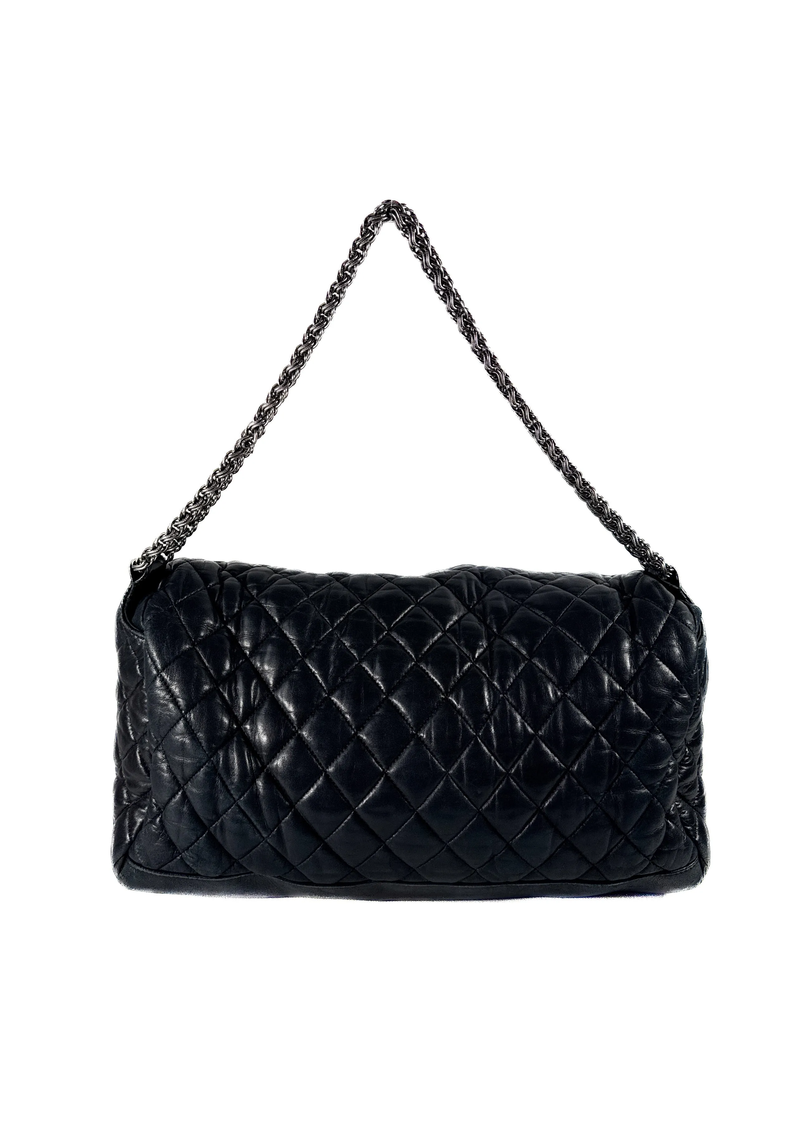 Chanel black quilted leather Paris-Moscow red square Kremlin hobo 12904566