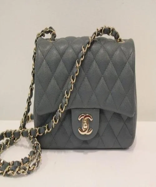 Chanel Mini Flap Bag Dark Grey