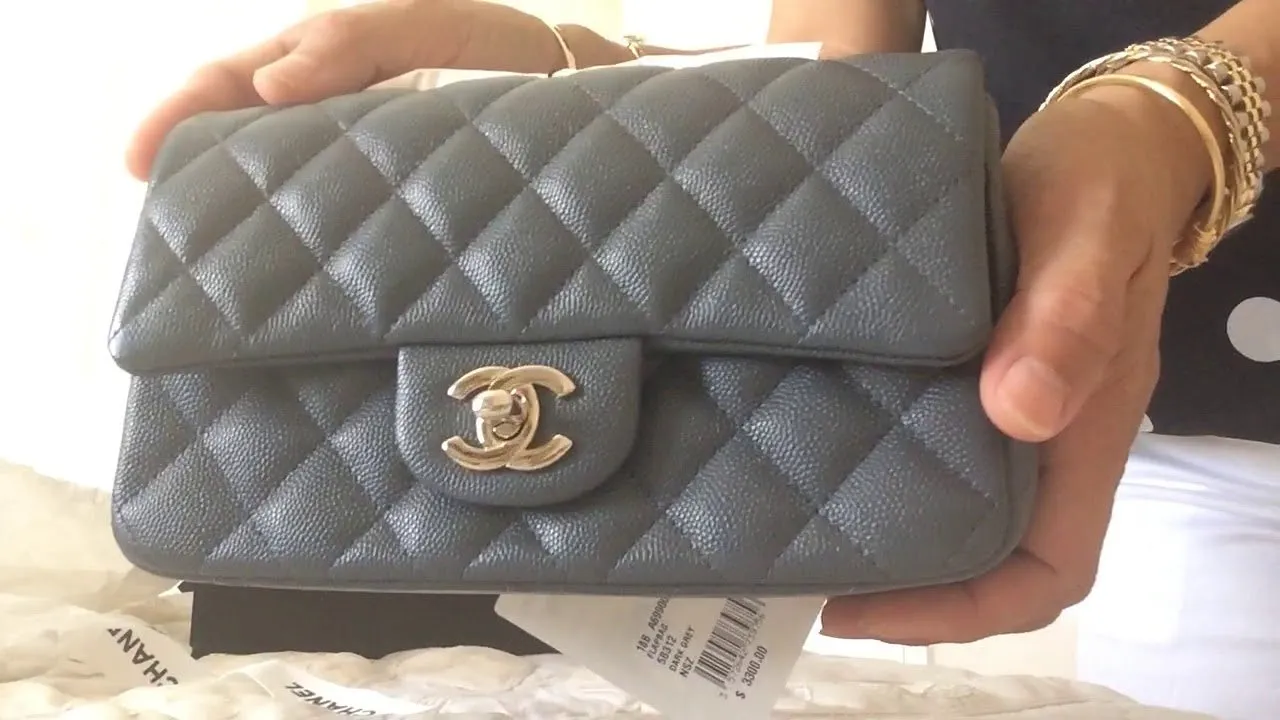 Chanel Mini Flap Bag Dark Grey