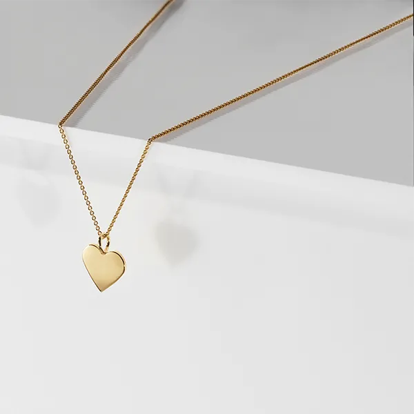 CHARMING- LILY SOLID HEART PENDANT