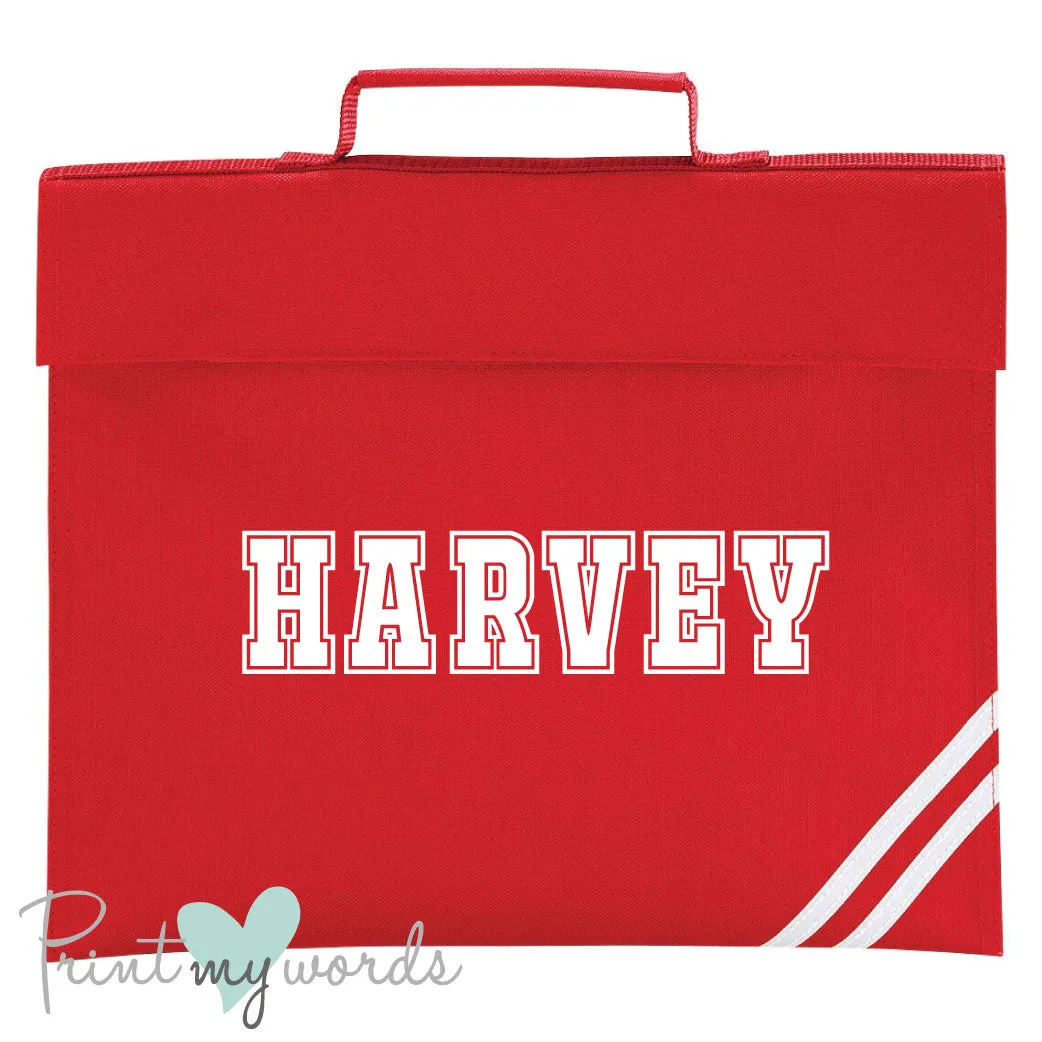 Children's Personalised Varsity School Book Bag