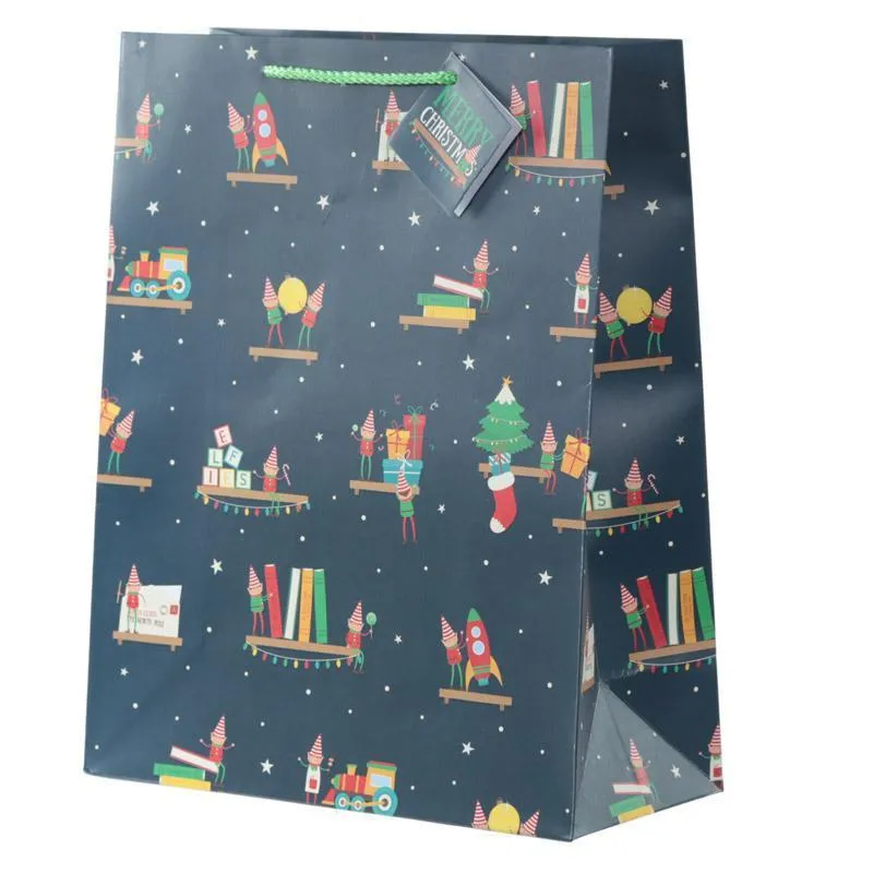 Christmas Elf Design Gift Bag 26 x 12 x 33cm