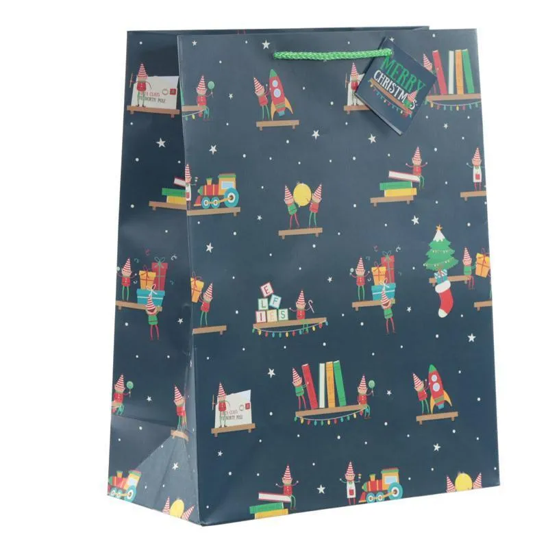 Christmas Elf Design Gift Bag 26 x 12 x 33cm