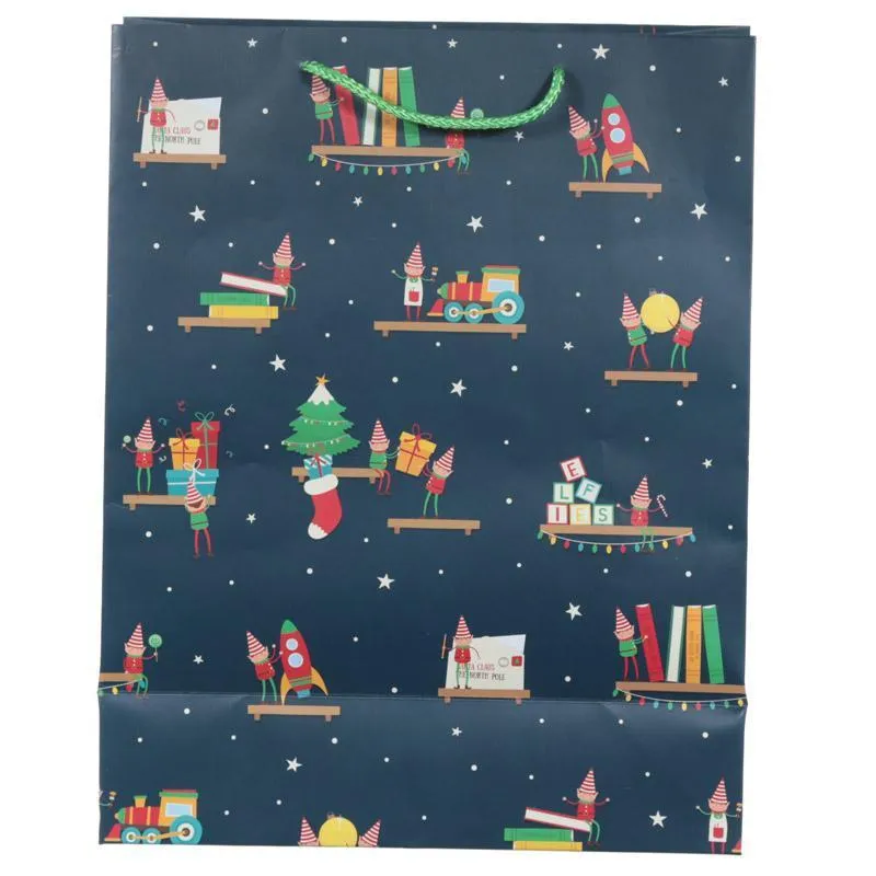 Christmas Elf Design Gift Bag 26 x 12 x 33cm